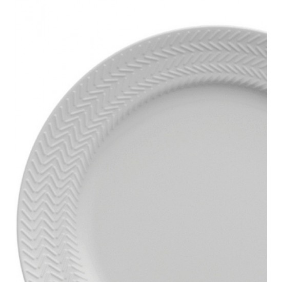 Prato Para Sobremesa 20,5cm Chevron Porcelana Germer